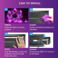 Tiras LED RGB 5050 Inteligentes Bluetooth USB Luz De Hielo Sincronización De Música Para Sala De Estar Luces LED M 1-30 Metros - details 5