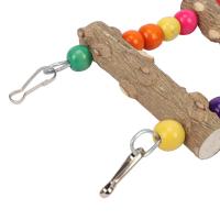 Juguete Para Aves Lámpara De Madera Natural Con Bola Colorida Y Escalera Para Papagayos Conures Cacatúas Y Cacatuyos D9253 - details 5