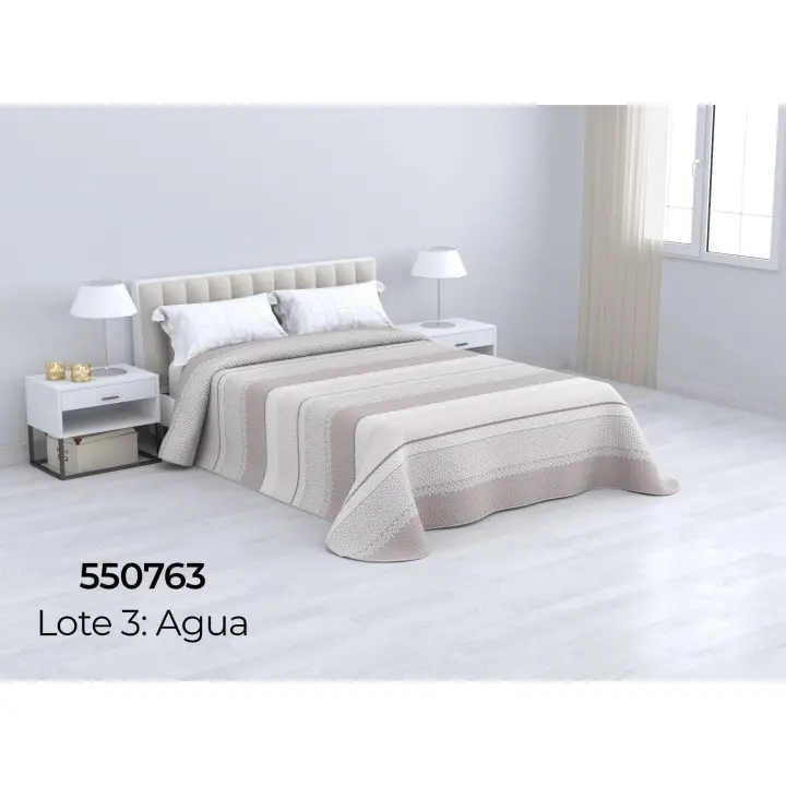 Colcha Bouti Reversible Estampada. Fina y Ligera. Extra Suave. Cama de 90,105, 135, 150. Ideal para Primavera y Verano. 100% Poliéster, Relleno Fibra Hueca. NO INCLUYE FUNDAS DE COJÍN. - 1