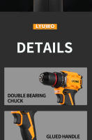 LYUWO Taladro Eléctrico Recargable De 16.8V Sin Escobillas Multifuncional Para El Hogar Con Velocidad Variable Herramienta De Pistola Para Madera Piedra Acero Y Ladrillo - details 11