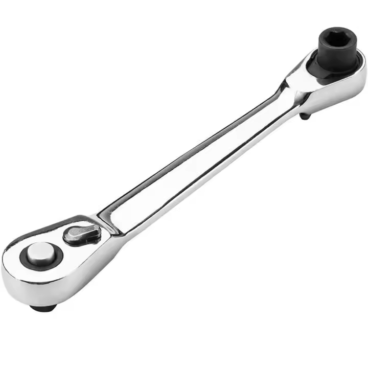 Llave De Enchufe Doble Cabeza 2 En 1 Mini Llave De Destornillador Con Mango 72 Dientes Herramienta Rápida Para Instalación - 1
