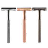Afeitadora De Seguridad Con Doble Faja Para Hombres Y Mujeres Cuchillas De Seguridad Platinadas Metálicas Ecológicas 10 Piezas - details 2