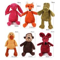 Juguete De Corduroy Para Perros Forma Animal Suave Masticable Y Sonoro Resistente Accesorios Para Mascotas Para Pequeños Y Grandes Perros - details 1