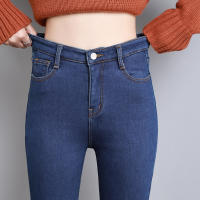 Nuevas Jeans Térmicas Para Mujer Invierno Con Forro De Plush Cálidos Y Elásticos Skinny Denim Gruesos Para Estudiantes Trousers De Madre Con Fur - details 12