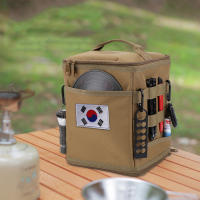 Bolsa De Almacenamiento Grande Para Camping Con Red Superior Y Bolsillo Organizador De Cocina Y Utensilios De Mesa Para Exteriores - details 3