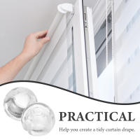 12 Pcs Clip Porta Cadenas Para Cortinas Decorativas Con Bolas Cierre Límite De Cepillo Accesorios Para Cortinas Rolantes Y Verticales - details 7