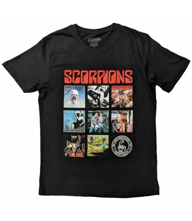 SCORPIONS Remastered Camiseta Unisex Manga Corta Negra Licencia Oficial Rock Off SCORTS02MB - 1