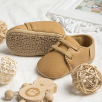 Zapatos De Cuero PU Retro Para Bebés Niños Y Niñas Estilo Británico Multicolor Antideslizantes Para Primera Caminata Suela De Goma Casual Para Niños Y Niñas - details 21