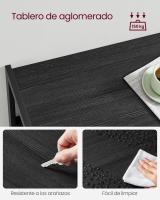 Estantería de cocina con cestas de malla y soporte para microondas, 80x35x95 cm, incluye estantes y ganchos, disponible en marrón rústico, nogal y greige - details 19