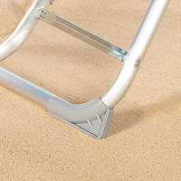 Aktive - Tumbona plegable con respaldo reclinable 3 posiciones, 47x95x80 cm, azul, de aluminio y textileno, con cojín y topes antivuelco, máx. 110 kg, cómoda y resistente, tumbonas de playa plegables, accesorios verano - details 5