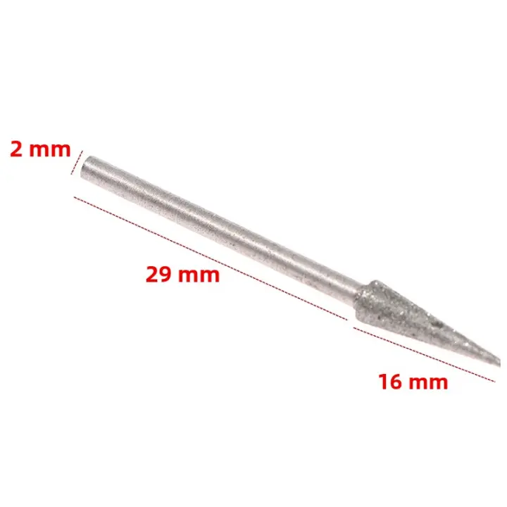 6Pcs Cabezas De Pulido De Diamante 1-4mm Herramientas De Grabado Y Carving Con Boquilla De 2.35mm Para Trabajo Manual - 1