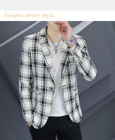 Chaleco a Cuadros Para Hombre Corte Ajustado Estilo Casual Business Moda Elegante Chaqueta De Alta Calidad Para Ocasiones Formales - details 2