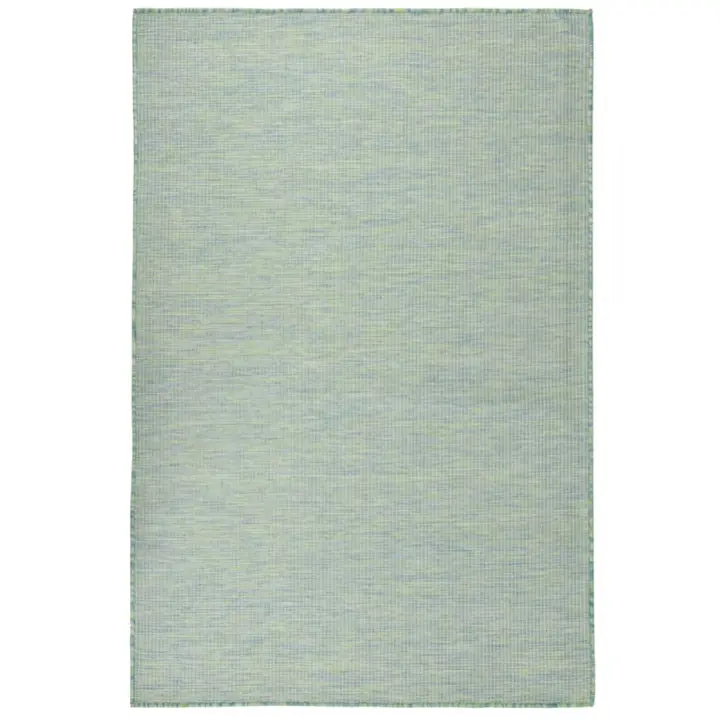 vidaXL Alfombra de exterior de tejido plano turquesa 120x170 cm - 1