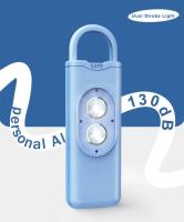 Alarma De Defensa Personal 130DB Con Luz LED Antiwolf Para Niñas Y Mujeres Llavero De Alarma De Pánico Emergencia En Azul - details 3