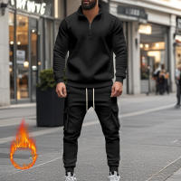 Conjunto Deportivo Casual Para Hombres Verano Otoño Invierno Con Cierre De Cremallera Y Veludo Tejido De Poliéster Talla S a XXXL - details 35
