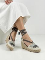 Calzados soraia, Sandalias Alpargatas de Cuña para Mujer con Tiras Cruzadas y Cordones para Atar al Tobillo, Calzado de Verano Bohemio - details 13