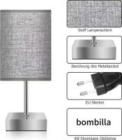 Lámpara de Mesita de noche de 2 piezas, lámpara de Mesa regulable, Brillo de 3 NIVeles, 2 bombillas E14 - details 8