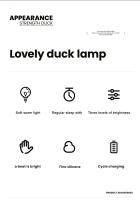 Lámpara Nocturna LED Recargable En Forma De Pato Cartoon Para Mesa De Noche En Dormitorio Y Jardín Cálida Luz De Silicona Suave Regalo De Cumpleaños - details 1