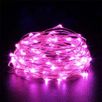 Cadena De Luces Faeiry LED Con Alambre De Cobre Alimentada Por Batería Para Decoración De Habitación Jardín Fiesta Boda 1/2/3/5/10M - details 3