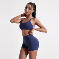 Sudadera Deportiva Para Mujer En Color Sólido Resistente Al Choque Y Suave Con Almohadillas De Pecho Para Fitness Running Yoga Transpirable De Nylon Y Spandex - details 10