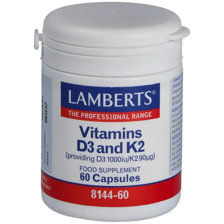 Lamberts Vitamina D3 1000 Ui Y K2 90 Μg 60Caps - 1