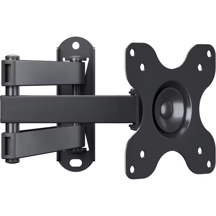 Soporte de pared articulado para TV con movimiento completo para televisores LCD LED de 13'' a 30'', se inclina, gira, se extiende y gira, VESA 75 x 75 mm/100 x 100 mm, soporta hasta 15 kg - 1