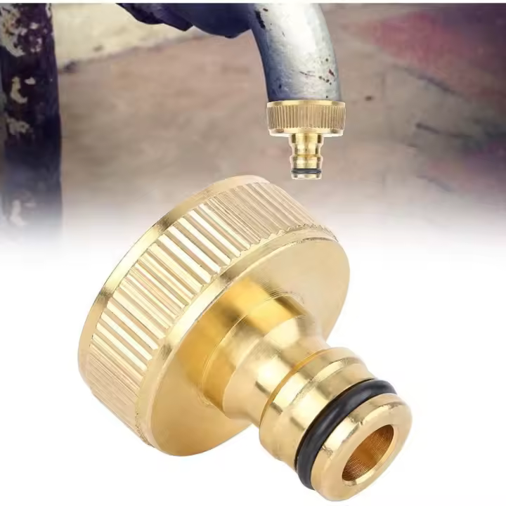 Adaptador de manguera de agua de conexión rápida, conexión de manguera hembra de manguera de 1 pulgada para conectores de piezas de manguera de jardín doméstico - 1