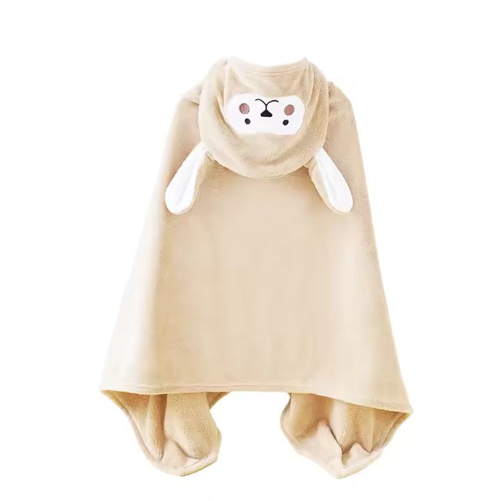 Toalla Infantil Diseño conejito Multiusos: Toalla de baño, Poncho de Playa o Nación, Manta 150x1x65cm - 1