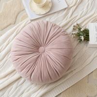 Almohada redonda de calabaza hecha a mano, color sólido, cojín redondo Morandi, cojín para sofá futón, cojín para mesita de noche - details 4
