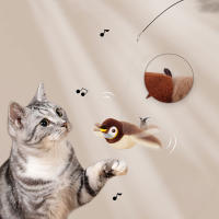 Juguete Interactivo Para Gatos Pájaro Recargable Con Alas Batientes Y Aliento De Estercina Juguete Inteligente Para Gatos - details 1