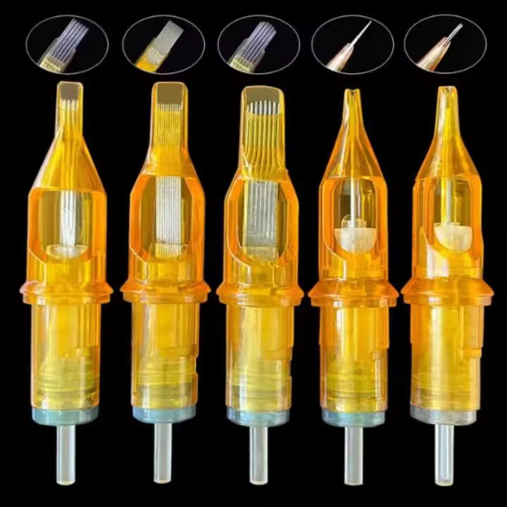 Cartuchos De Tatuaje Dragonfly Amarillo Accesorios Para Máquina De Tatuaje Agujas RL RM RS M1 De Diametro 0.35mm Longitud 13*63mm - 1