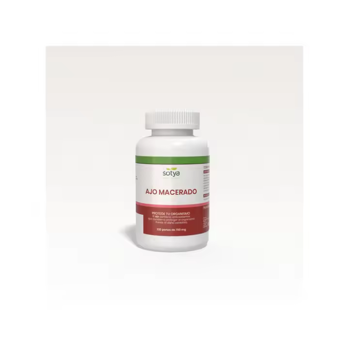 Sotya Ajo Macerado 700mg 220 Perlas - Salud Circulatoria, Aumenta Defensas, Depurativo, Digestión - 1