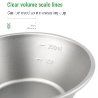 Taza De Camping Ti Sierra 300ml Ultra-ligera Con Mano Para Exterior Platos De Camping Senderismo Picnic Sin Plegar Material De Titanio - details 6