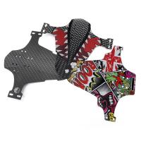 Defensas De Bicicleta Frontales Y Traseras Mudguard Accesorios De Ciclismo Guardia De Barro Portátil Con Patrón Impreso Fijación Sencilla Piezas De Bicicleta De Plástico PP5 Fibra De Carbono - details 5