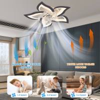 Ventilador de Techo Inteligente con Luz 50W - Control por APP y Mando, 6 Velocidades, 2 en 1 para Dormitorio/Hogar (Diseño Silencioso y Ahorro de Energía) - details 5