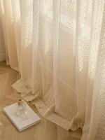 1PC Cortinas De Tules Voile Estilo Boho Japonés Para Decoración De Sala De Estar Beige Geométricas Vintage Transparentes Con Bolsa Para Rodamiento - details 3