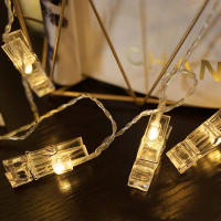 Luces De Cadena LED Con Clip Para Fotos USB Operadas Por Batería Decoración De Navidad Para Fiesta De Boda Xmas Iluminación Faeirina - details 11