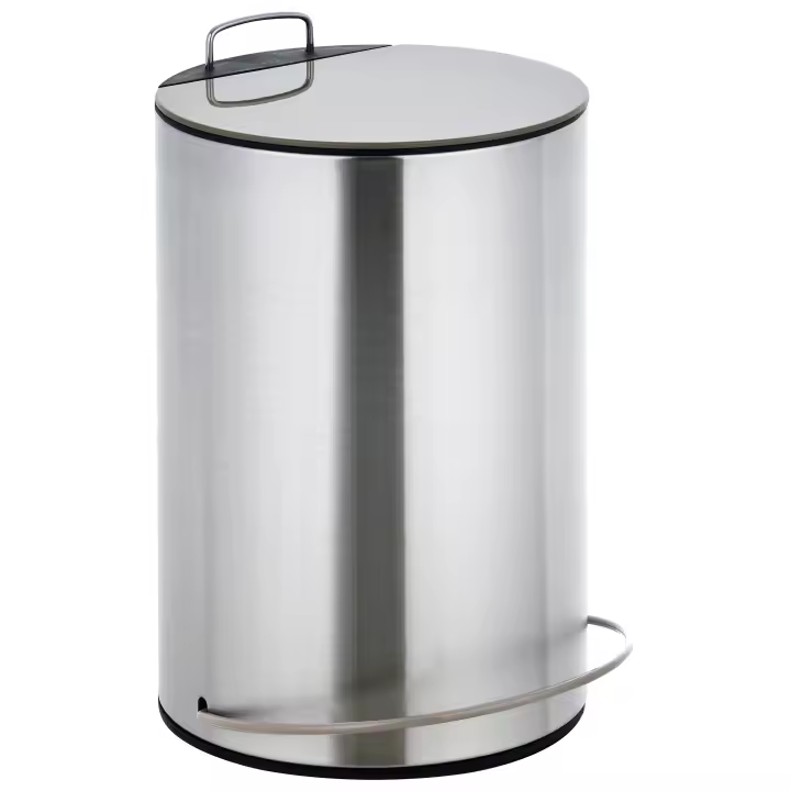 MSV Cubo de Basura 5L Cromado Acero Inoxidable Diseño Elegante - 1