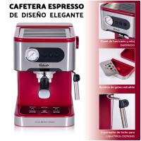 XSQUO Useful Tech Vital. Cafetera Express. Espresso y Cappuccino, 1350w, 20 bar, Vaporizador Orientable, Digital. Vital Espresso Robusta. - details 3