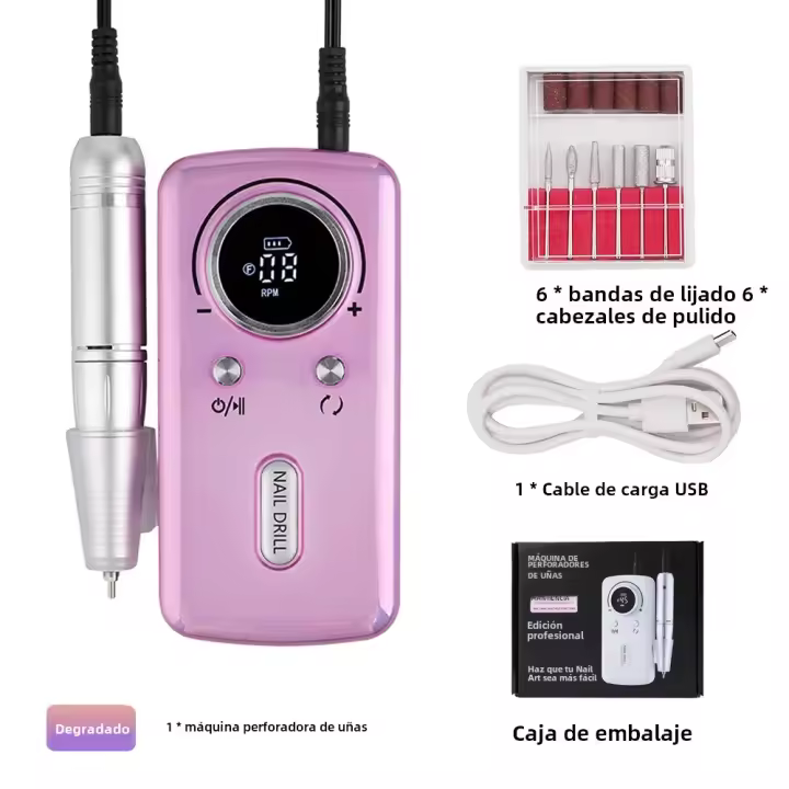 Máquina De Uñas Eléctrica Recargable Profesional 45000RPM Portátil Para Archivar Uñas De Acrílico Y Gel Eliminación De Uñas Postizas - 1