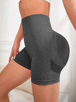 Shorts De Yoga Para Mujer High Waist Abdomen Pantalones Cortos De Running Deporte Fitness Outer Wear Material Poliéster - details 12
