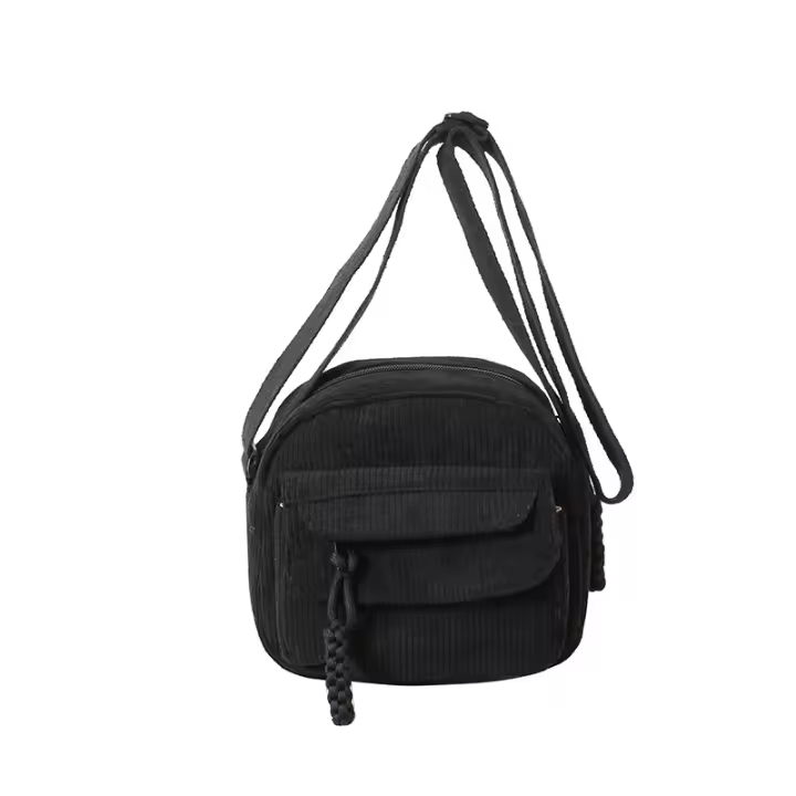 Color de moda sólido casual Bolsa de Tela campus estilo Niñas un hombre crossbody Bolsa Moda pequeña - 1