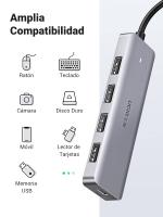 UGREEN Hub USB C a USB 3.0 4 Puertos Ladrón USB C 5Gbps Adaptador USB C OTG Hub USB Tipo C Compatible con MacBook Pro Air M2 M1 iPad Pro Air iPhone 15 Plus Pro MAX Chromebook Galaxy Tab S9 (15cm) - details 0