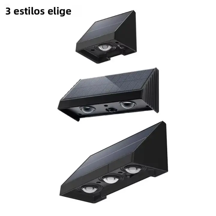 Luz Solar Exterior IP54 Impermeable Bombilla LED Automática Para Iluminación Nocturna Jardín Patio O Balcón Luz De Pared Contemporánea Solar Powered - 1