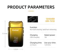 Kemei-Eléctrica TX10 para hombre, recargable, para Fur, Barba, Cabeza Calva - details 8
