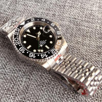 Reloj De Diversión GMT Para Hombres Con Movimiento NH34A Automático Acero Inoxidable Luminoso Correa Jubilee Hebilla Deslizante 200m Impermeable - details 16