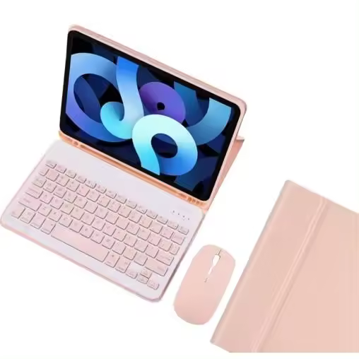 Funda con teclado y ratón, compatible con iPad Air5/Air4/Air6-10.9/11, teclado Bluetooth inalámbrico universal desmontable. - 1