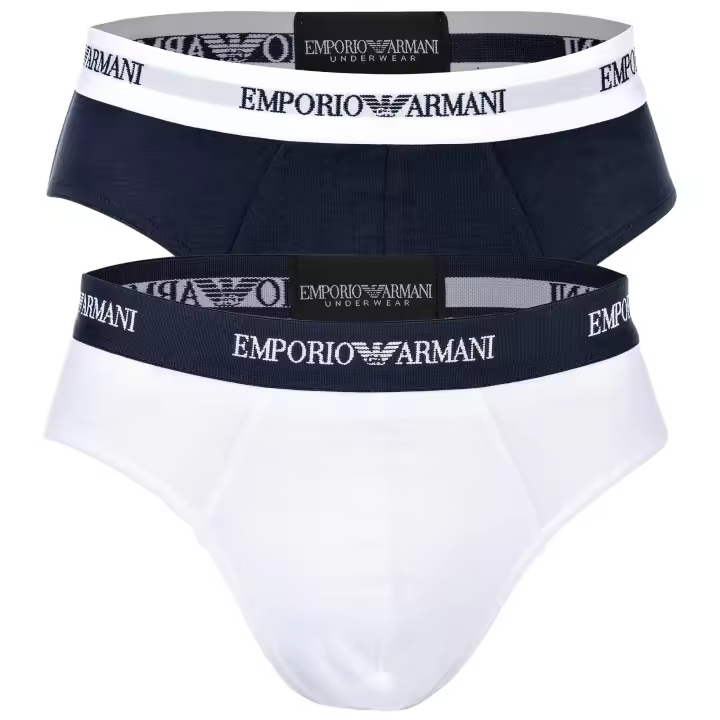 EMPORIO ARMANI calzoncillos hombre 2 pack - calzoncillos, ropa interior, algodón elástico - 1
