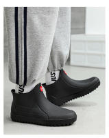 Botas De Lluvia Para Hombres Negras Impermeables Cuatro Estaciones Camping Al Aire Libre Pesca Zapatos De Trabajo Con Tubo Corto Para Lavado De Coche - details 21