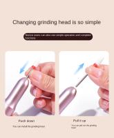 Taladro Eléctrico Para Uñas Herramienta Profesional Con 6 Cabezas De Grueso Y Anillo De Arena Para Manicura Y Peluquería De Animales - details 6